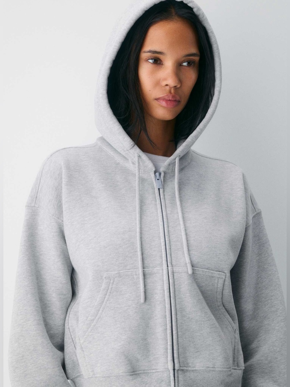 Aritzia Cozy Sweatfleece Boyfriend Boxy Zip Hoodie Retail $95